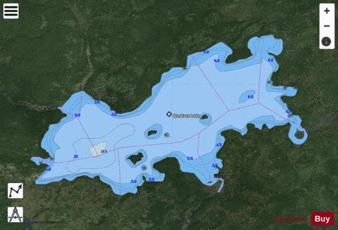 Maskara Lake depth contour Map - i-Boating App - Satellite