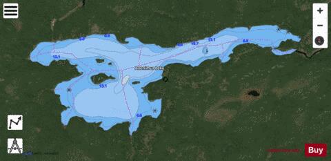 Anenimus Lake depth contour Map - i-Boating App - Satellite