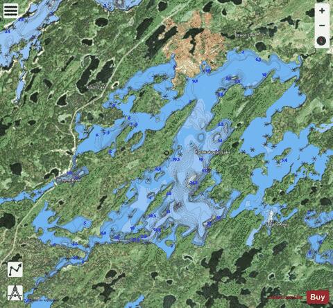 Pashkokogan Lake depth contour Map - i-Boating App - Satellite
