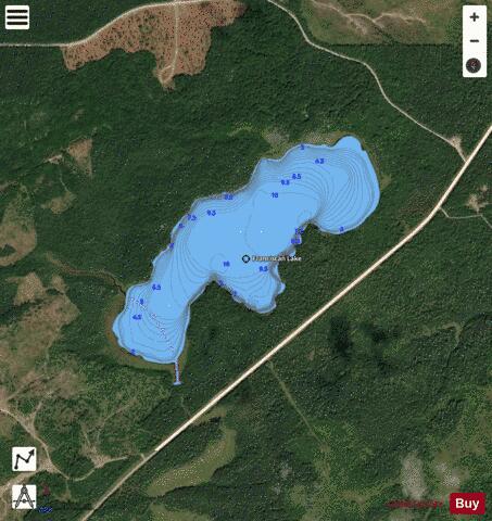 Franciscan Lake depth contour Map - i-Boating App - Satellite
