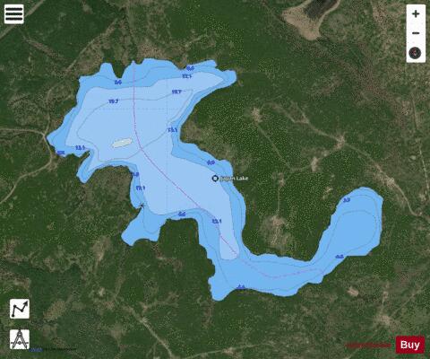 Japan Lake depth contour Map - i-Boating App - Satellite
