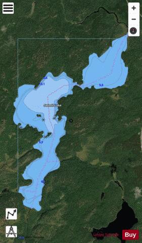 Swimit Lake depth contour Map - i-Boating App - Satellite