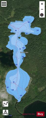 Hooch Lake depth contour Map - i-Boating App - Satellite