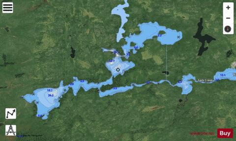 Common Lake depth contour Map - i-Boating App - Satellite