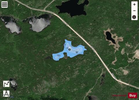 Highway Lake depth contour Map - i-Boating App - Satellite