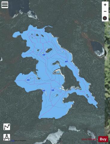 Tutu Lake depth contour Map - i-Boating App - Satellite