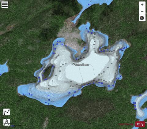Richardson Lake depth contour Map - i-Boating App - Satellite