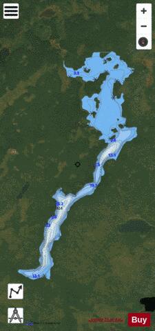 Polzin Lake depth contour Map - i-Boating App - Satellite