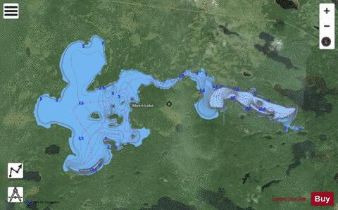 Meen Lake depth contour Map - i-Boating App - Satellite