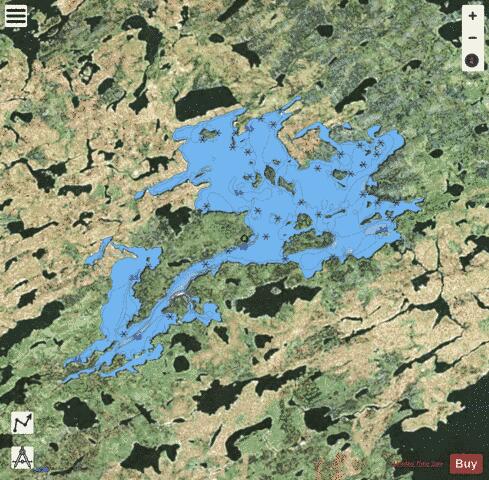 Dinwiddie Lake depth contour Map - i-Boating App - Satellite