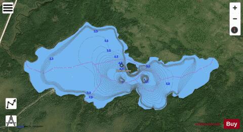 Dona Lake depth contour Map - i-Boating App - Satellite