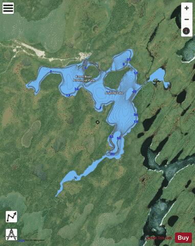 Angling Lake depth contour Map - i-Boating App - Satellite