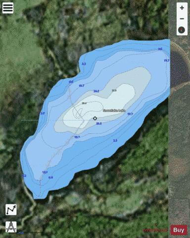 Snowflake Lake depth contour Map - i-Boating App - Satellite