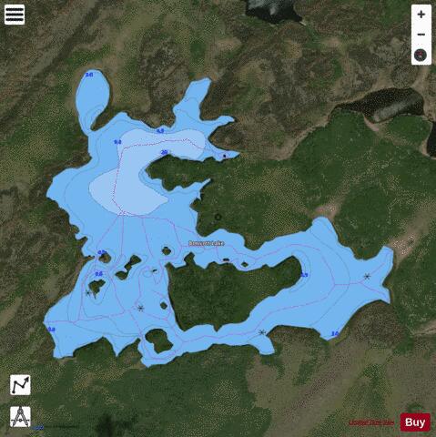 Bowcott Lake depth contour Map - i-Boating App - Satellite