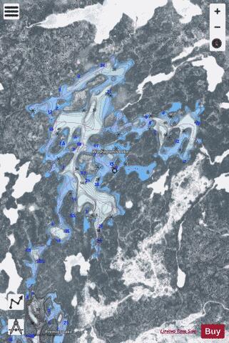 Washagomis Lake depth contour Map - i-Boating App - Satellite