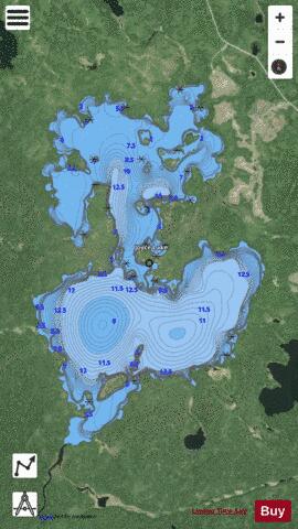 Joyce Lake depth contour Map - i-Boating App - Satellite