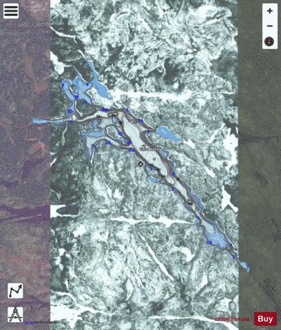 Grist Lake depth contour Map - i-Boating App - Satellite