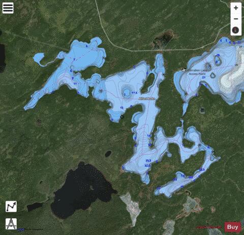 Alford Lake depth contour Map - i-Boating App - Satellite