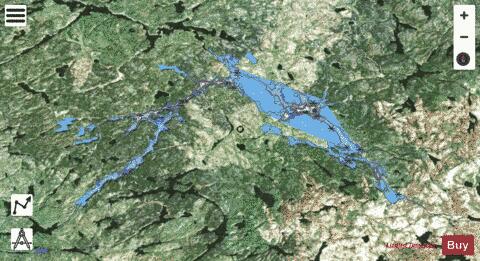 Cobham Lake depth contour Map - i-Boating App - Satellite