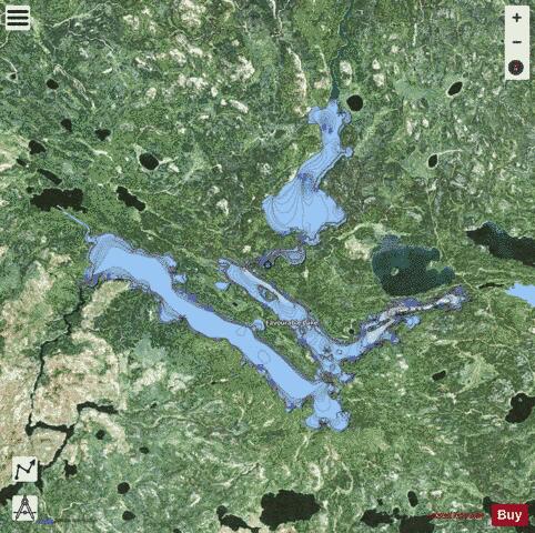 Favourable Lake depth contour Map - i-Boating App - Satellite