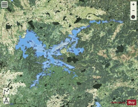 MacDowell Lake depth contour Map - i-Boating App - Satellite