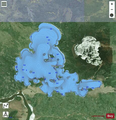Opasquia Lake depth contour Map - i-Boating App - Satellite