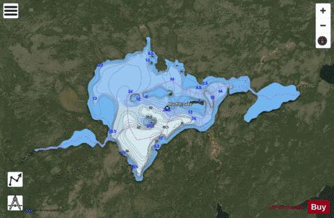 Murfitt Lake depth contour Map - i-Boating App - Satellite