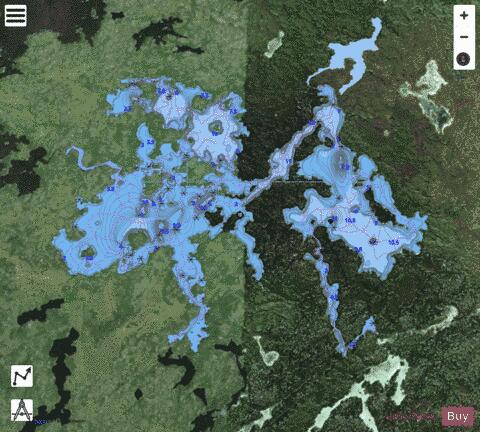 Orono Lake depth contour Map - i-Boating App - Satellite