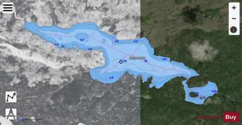 Keigat Lake depth contour Map - i-Boating App - Satellite