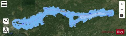 Yapp Lake depth contour Map - i-Boating App - Satellite