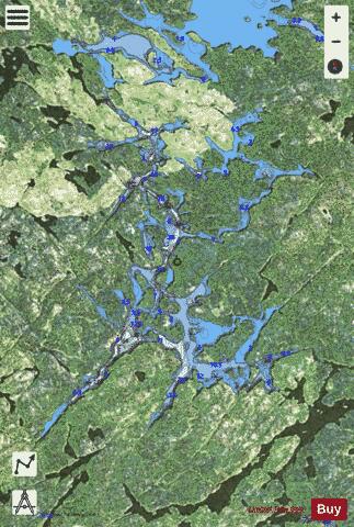 Willis Lake depth contour Map - i-Boating App - Satellite