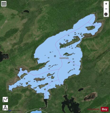Leopard Lake depth contour Map - i-Boating App - Satellite