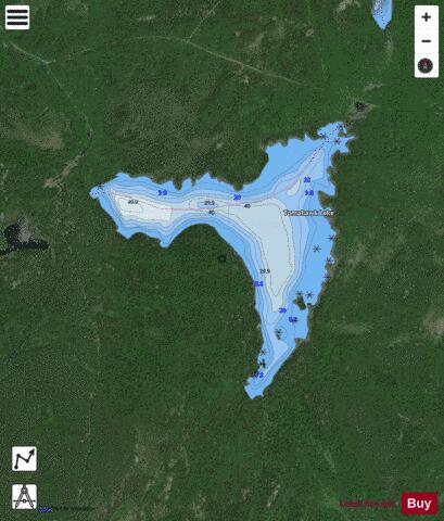 Tomahawk Lake depth contour Map - i-Boating App - Satellite