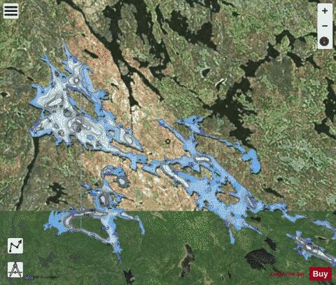 Onamakawash Lake depth contour Map - i-Boating App - Satellite
