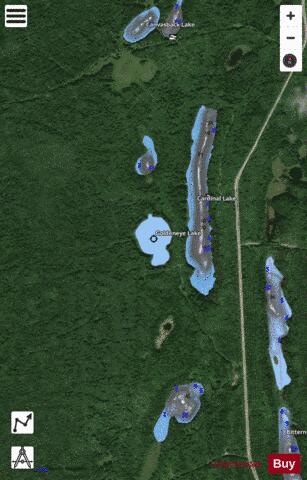 Goldeneye Lake depth contour Map - i-Boating App - Satellite