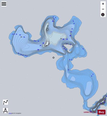 Hanlan Lake depth contour Map - i-Boating App - Satellite