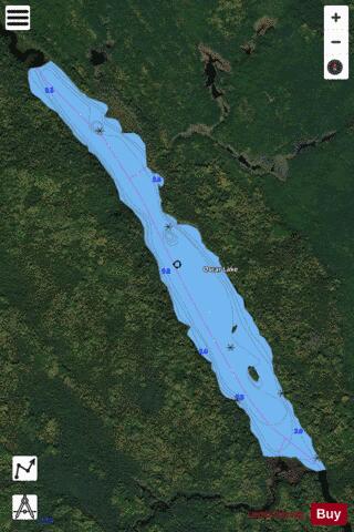 Oscar Lake depth contour Map - i-Boating App - Satellite