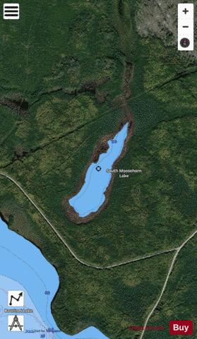South Moosehorn Lake depth contour Map - i-Boating App - Satellite