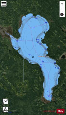 Buchanan Lake depth contour Map - i-Boating App - Satellite