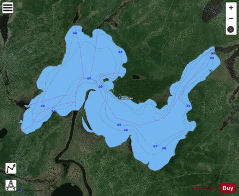 Allan Lake depth contour Map - i-Boating App - Satellite