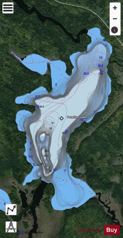 Penelton Lake depth contour Map - i-Boating App - Satellite