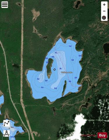 Walkom Lake depth contour Map - i-Boating App - Satellite