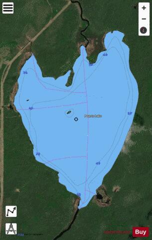 Pearce Lake depth contour Map - i-Boating App - Satellite