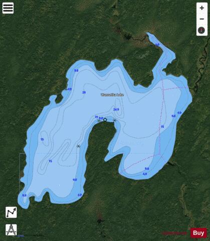 Wanzatika Lake depth contour Map - i-Boating App - Satellite