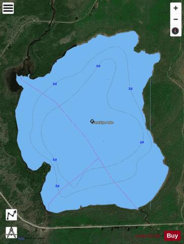Francklyn Lake depth contour Map - i-Boating App - Satellite