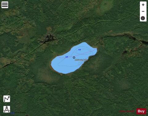 McCowan Lake depth contour Map - i-Boating App - Satellite