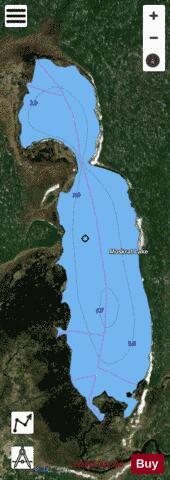 Muskrat Lake depth contour Map - i-Boating App - Satellite