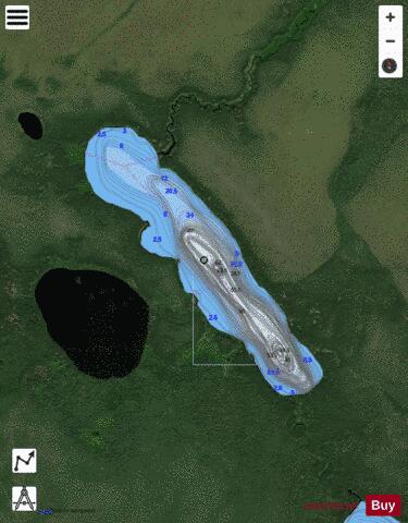 Hambly No. 13 depth contour Map - i-Boating App - Satellite