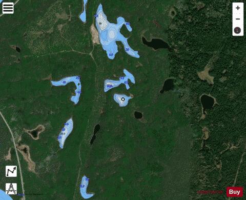 Guilfoyle Lake 37 depth contour Map - i-Boating App - Satellite