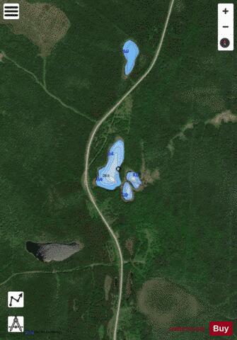 Seaton Lake 12 depth contour Map - i-Boating App - Satellite
